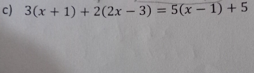 3(x+1)+2(2x-3)=5(x-1)+5