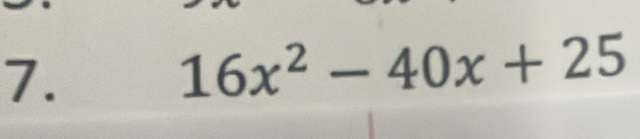 16x^2-40x+25