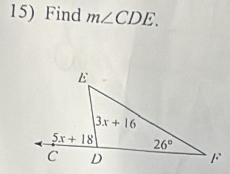 Find m∠ CDE.