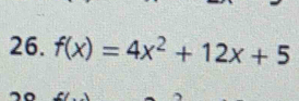 f(x)=4x^2+12x+5