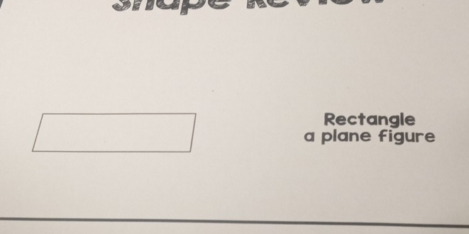 Rectangle 
a plane figure