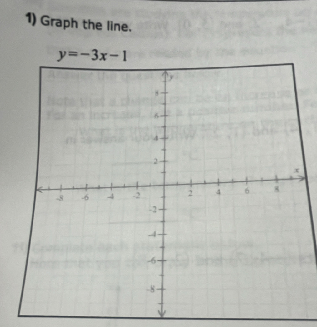 Graph the line.