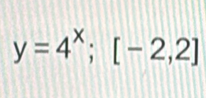 y=4^x; [-2,2]