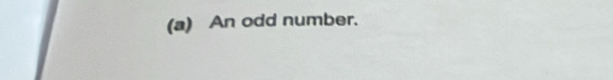 An odd number.