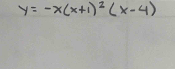 y=-x(x+1)^2(x-4)