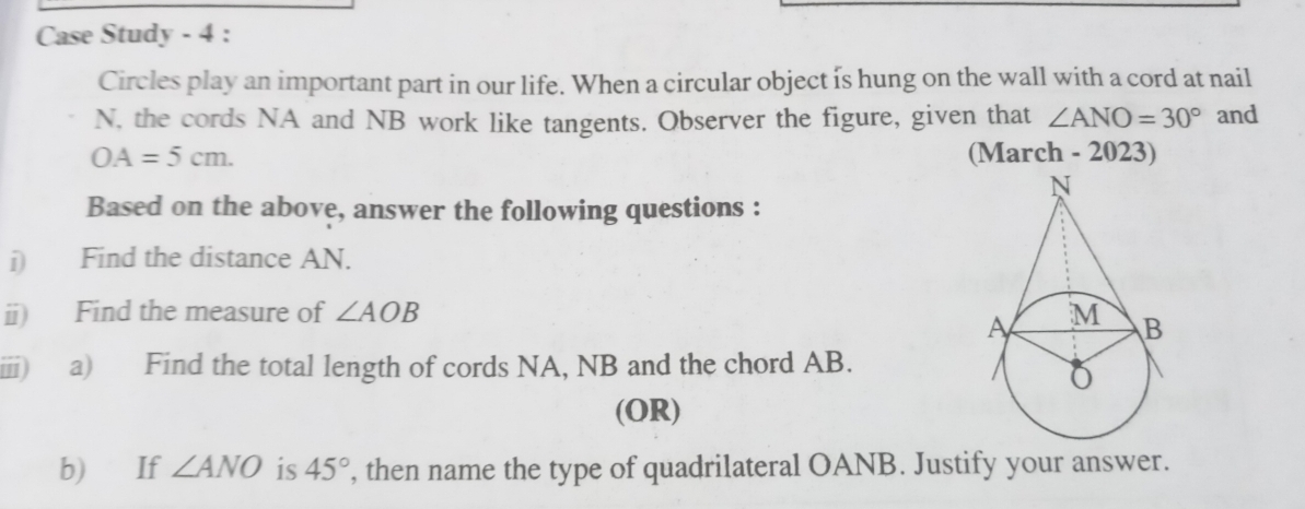 Solved: Case Study - 4 : Circles play an important part in our life ...
