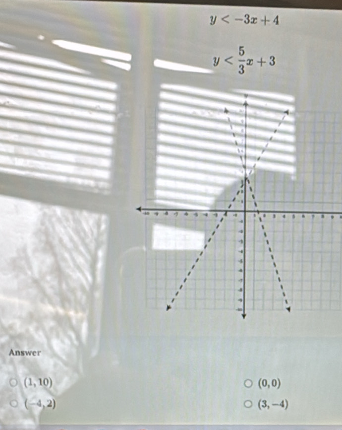 y
y

Answer
(1,10)
(0,0)
(-4,2)
(3,-4)