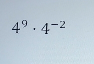 4^9· 4^(-2)