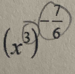 (x^(overline 3))^- 7/6 