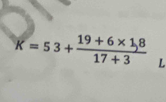 k=53+¹
L