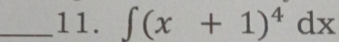 ∈t (x+1)^4dx