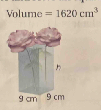 Volume =1620cm^3