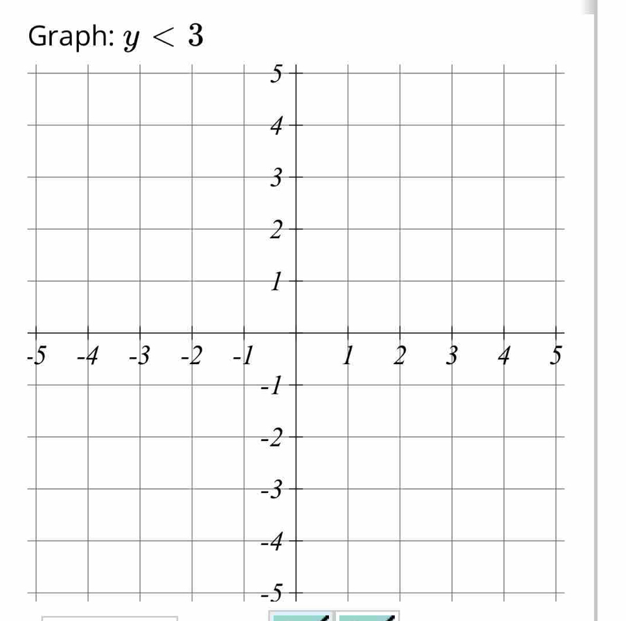 Graph: y<3</tex> 
-
-5