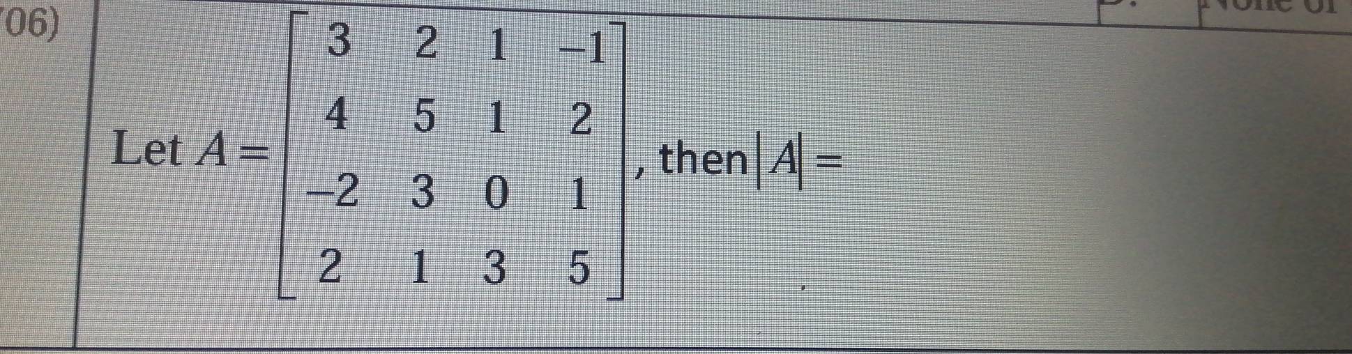 Let  then |A|=