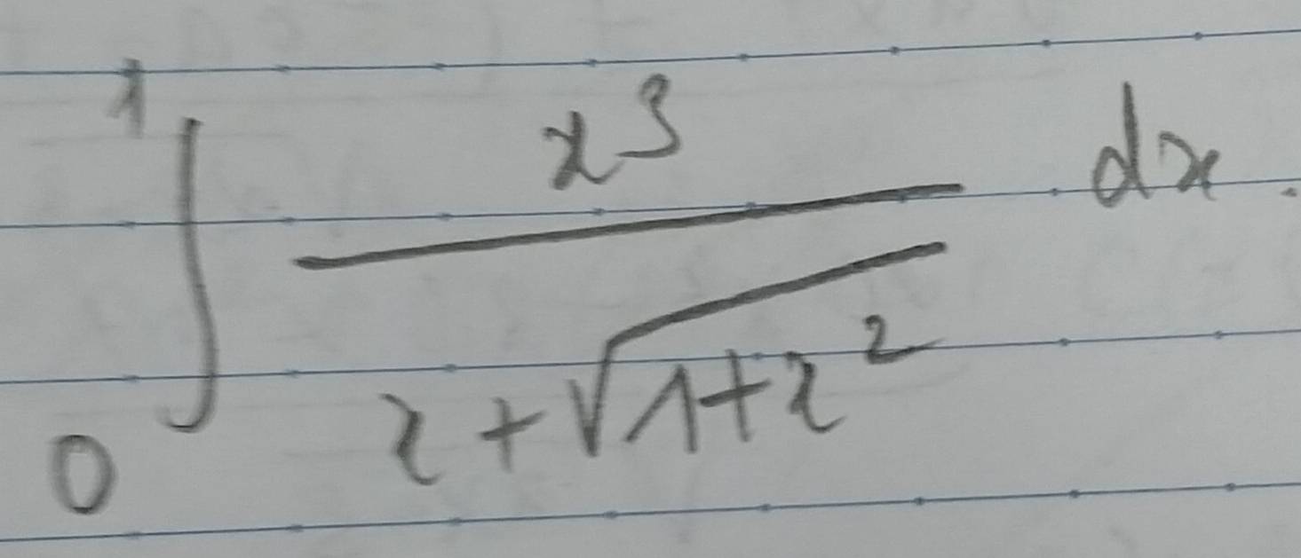 ∈t _0^(1frac x^3)x+sqrt(1+x^2)dx