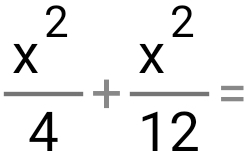  x^2/4 + x^2/12 =