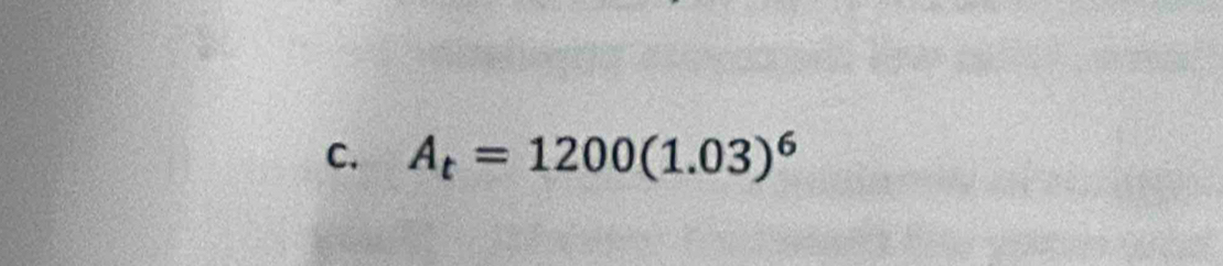 A_t=1200(1.03)^6