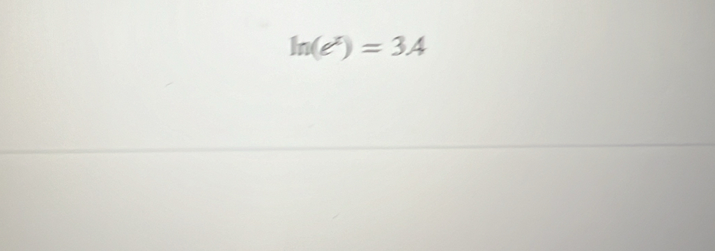 ln (e^x)=3A