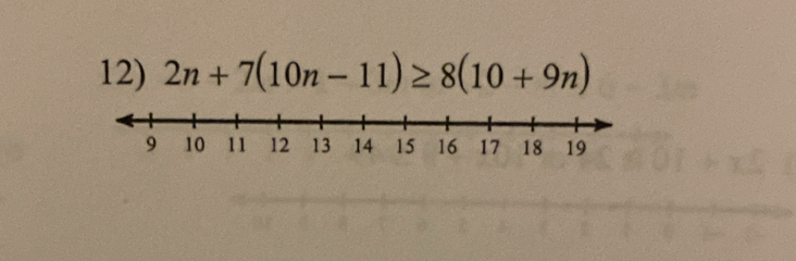 2n+7(10n-11)≥ 8(10+9n)