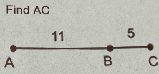 Find AC
A
C