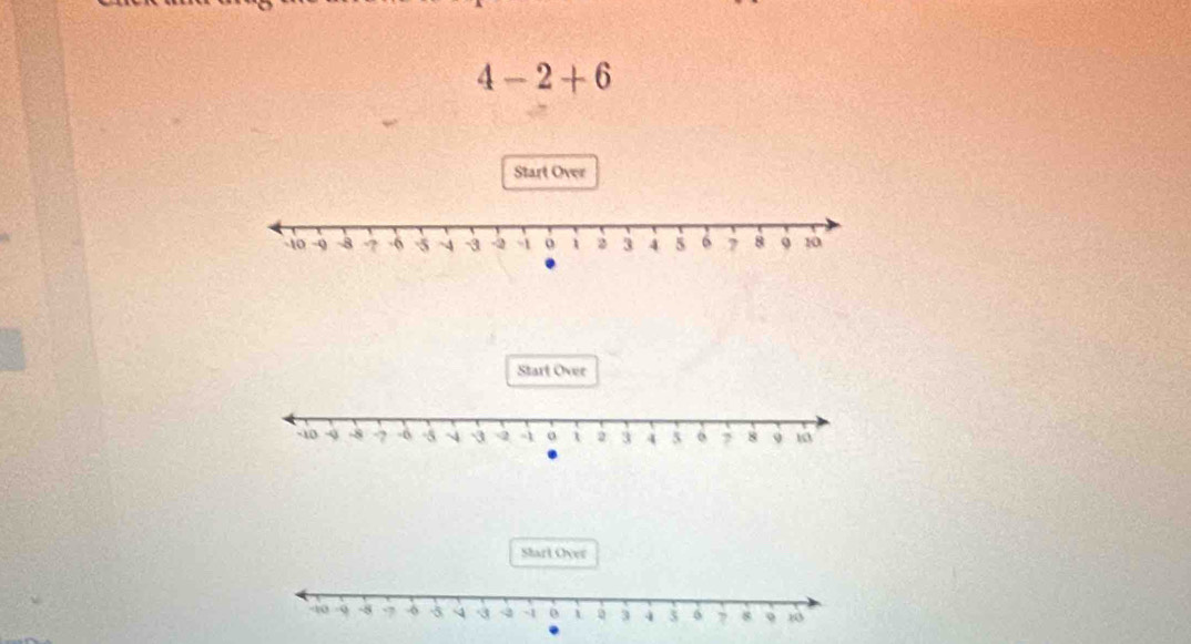 4-2+6
Start Over 
Start Over 
Start Over