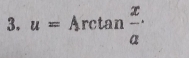 u=Arctan  x/a 