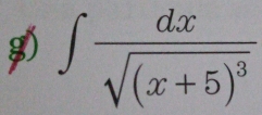 ∈t frac dxsqrt((x+5)^3)