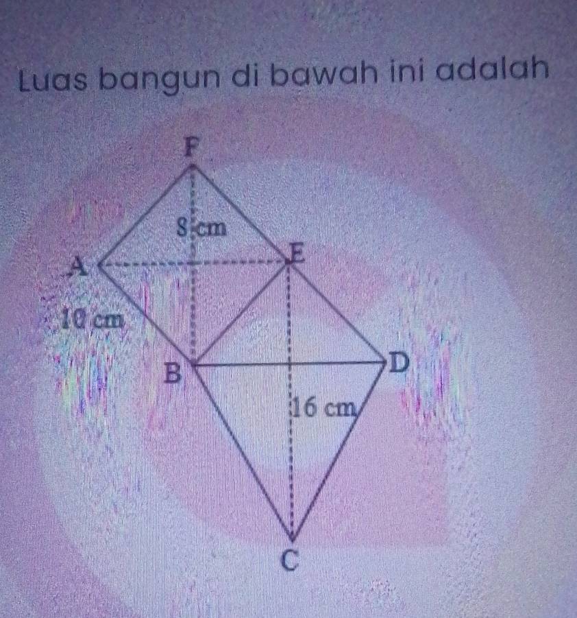 Luas bangun di bawah ini adalah