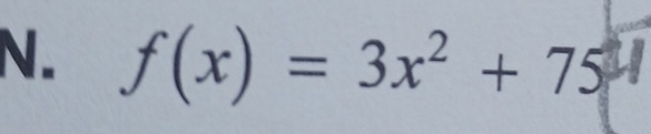 f(x)=3x^2+75