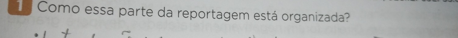 Como essa parte da reportagem está organizada?