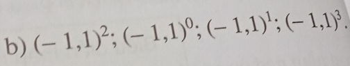 (-1,1)^2; (-1,1)^0; (-1,1)^1; (-1,1)^3.