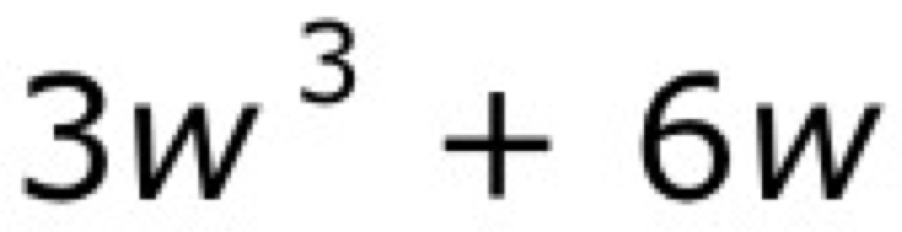 3w^3+6w