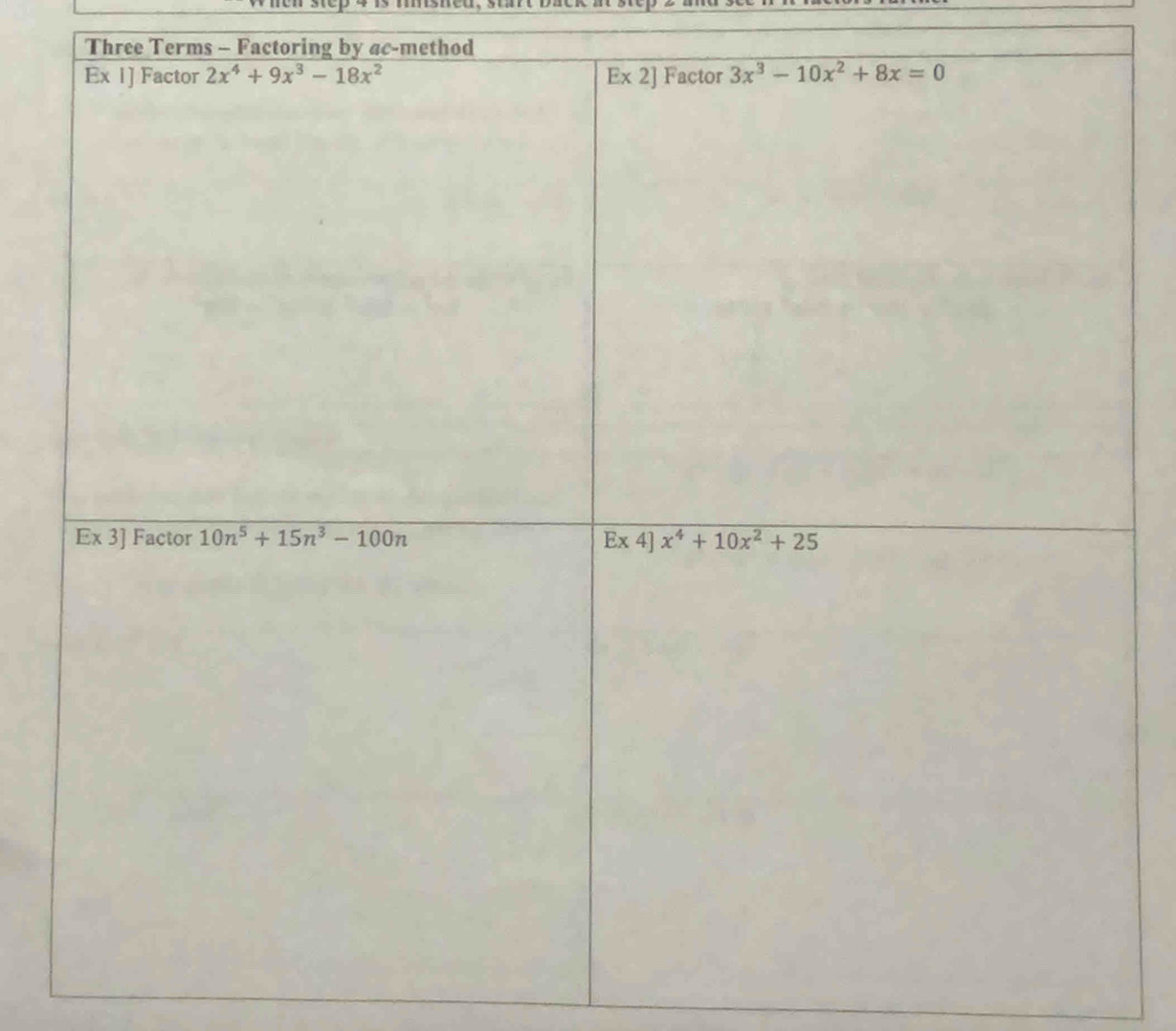 Three Terms - Factoring by ac-method