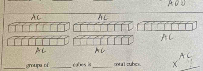 groups of_ cubes is_ total cubes.