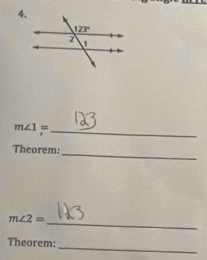 m∠ 1= _
_
Theorem:
_
m∠ 2=
_
Theorem: