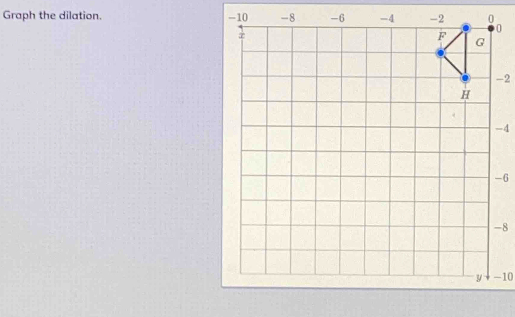 Graph the dilation.
0
-2
-4
-6
8
-10