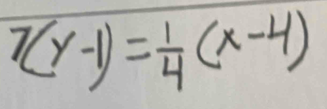 7(y-1)= 1/4 (x-4)