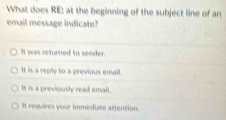 Solved: What does RE: at the beginning of the subject line of an email ...