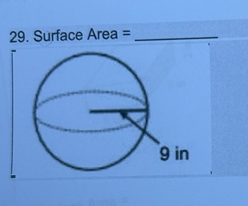 Surface Area= _