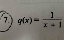 q(x)= 1/x+1 