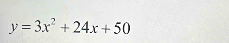 y=3x^2+24x+50