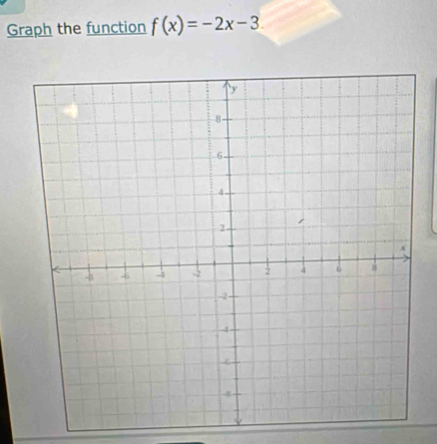 Graph the function f(x)=-2x-3