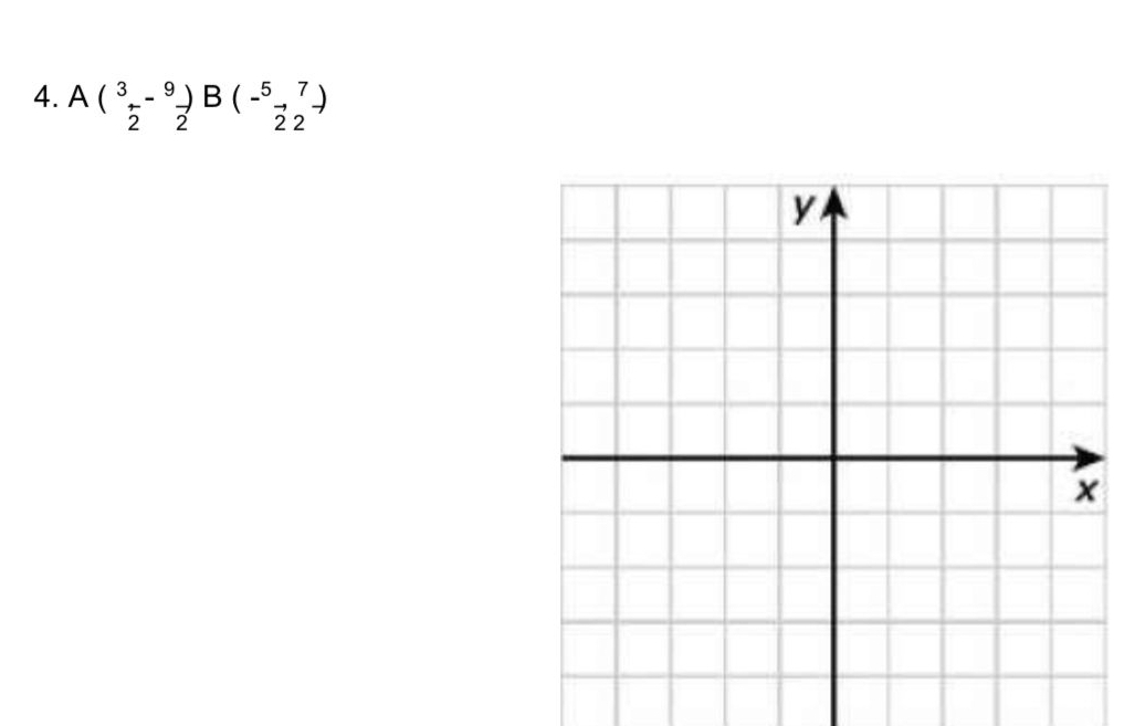 A( 3/2 - 9/2 )B(- 5/2 beginarrayr 7 22endarray )