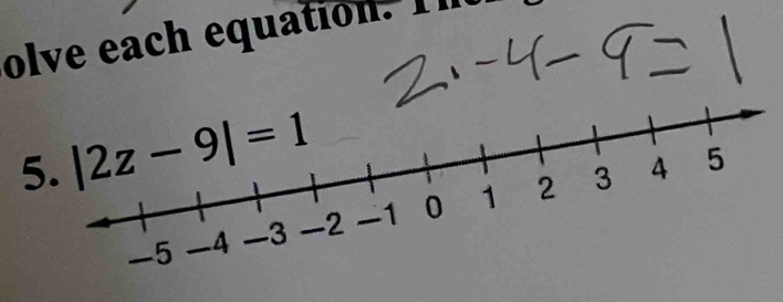 olve each equation. I
5
-5-4