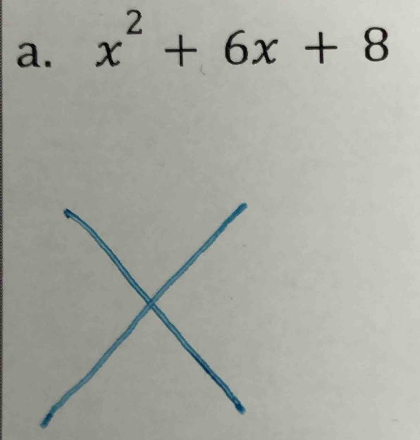 _  x² + 6x + 8