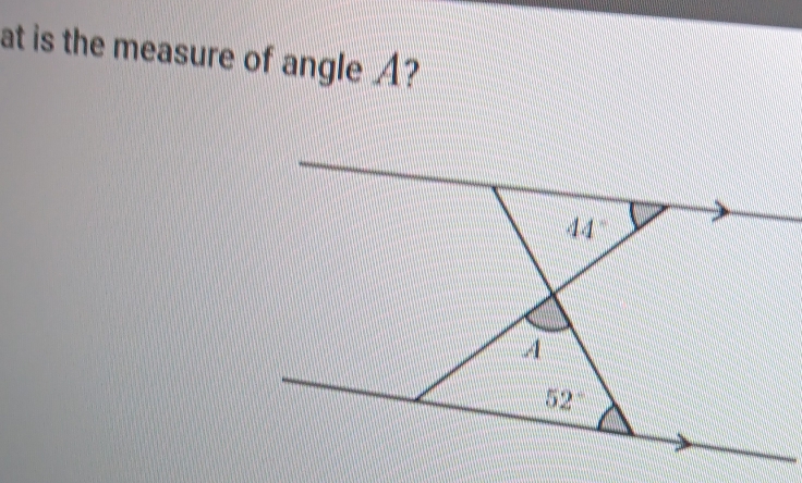 at is the measure of angle A?