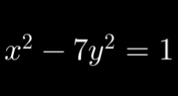 x^2-7y^2=1