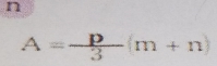 n
A= p/3 (m+n)