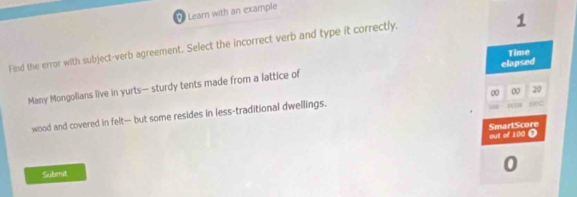 Solved: Learn with an example Find the error with subject-verb ...
