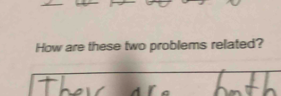 How are these two problems related?